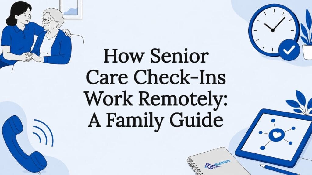 Decorative title card illustration for senior care article