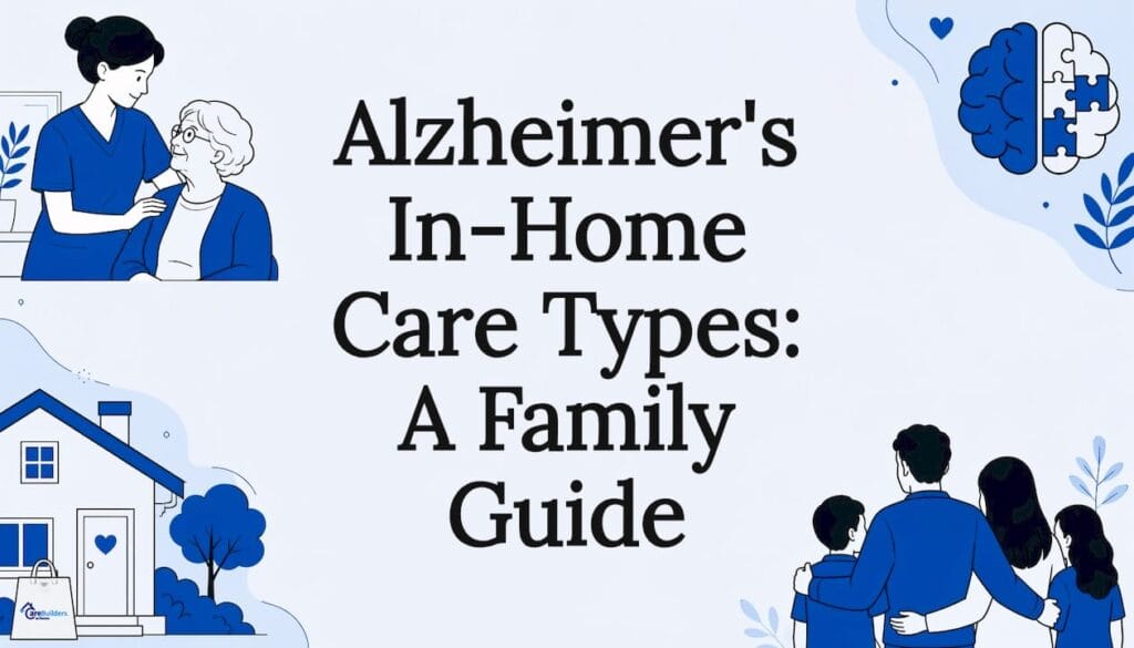 Illustrated Alzheimer's care themed title card