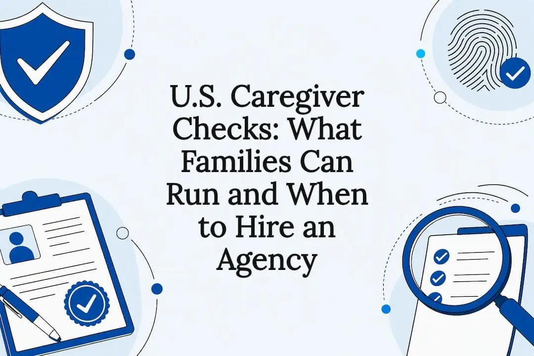 Caregiver screening checks title card illustration