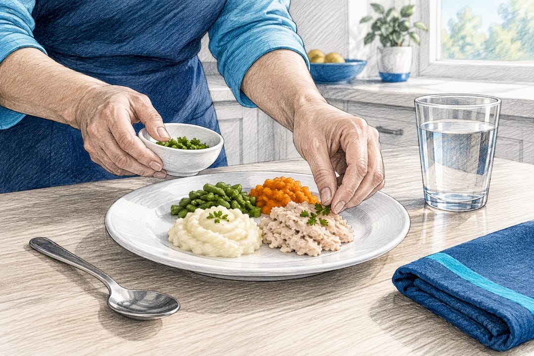 Soft meal portions prepared for safer swallowing