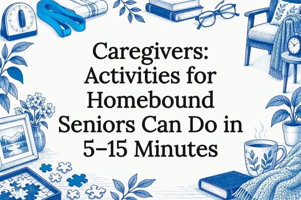 Decorative sketch of senior activity objects