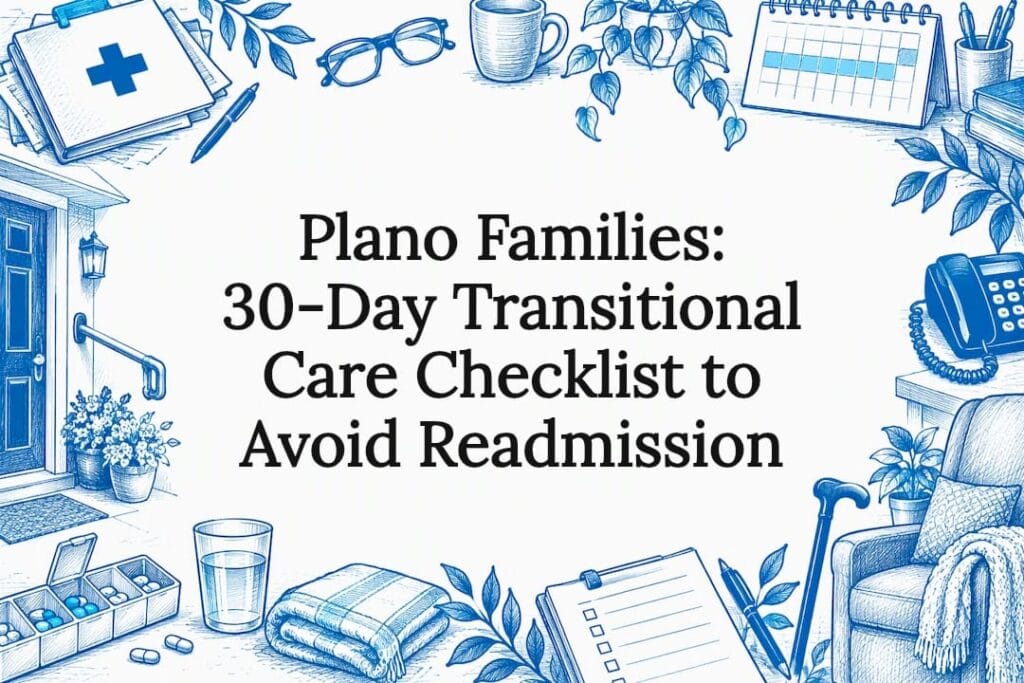 Decorative transitional care checklist title card