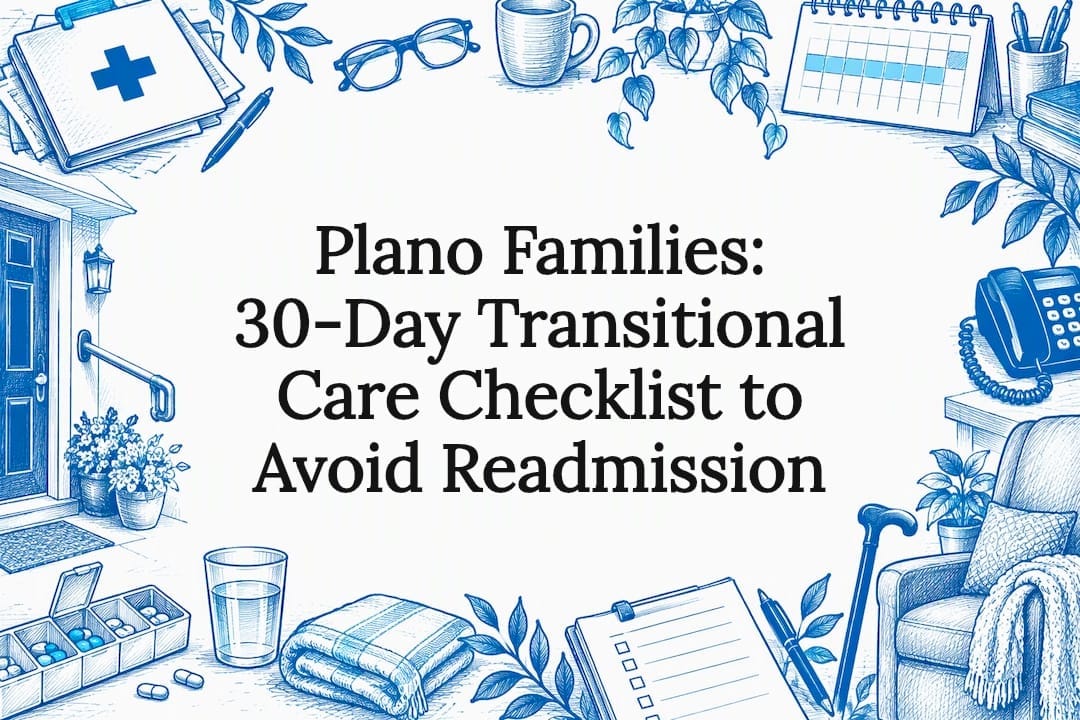 Decorative transitional care checklist title card